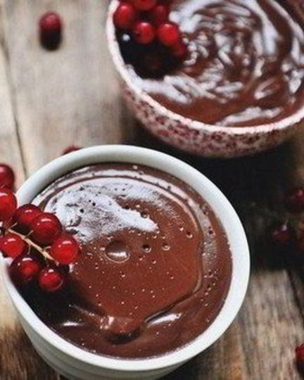 Рецепт бархатного пудинга из темного шоколада