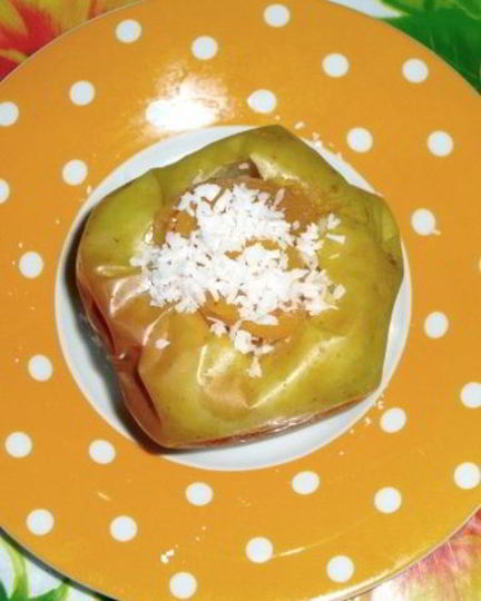 Рецепт быстро запеченное яблоко