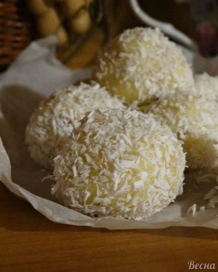 Рецепт кокосовых конфет с коньяком