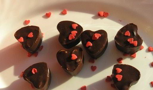 конфеты шоколадное сердце