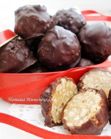Рецепт шоколадных конфет с арахисом