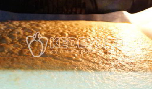 бисквитный рулет с кремом зимнее полено