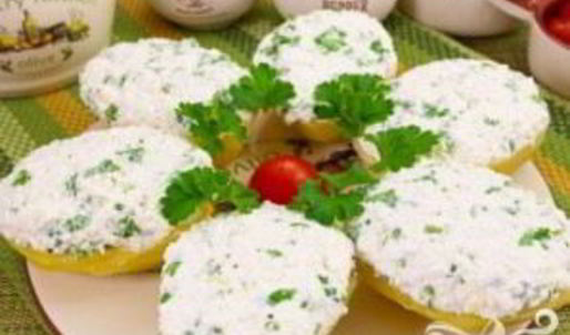 картофель с творожным кремом