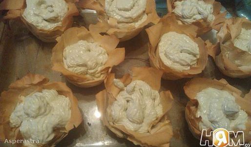 корзиночки с кремом из авокадо