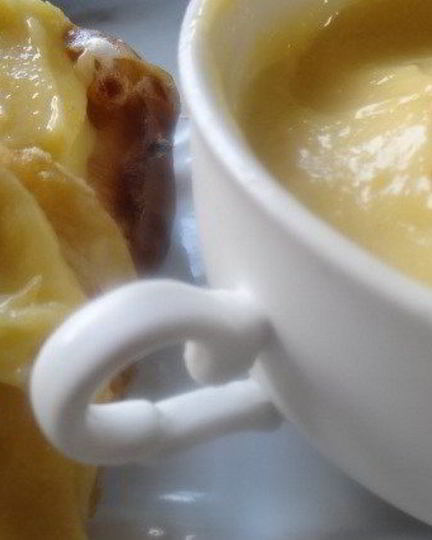 Рецепт лимонного заварного крема-десерта без муки