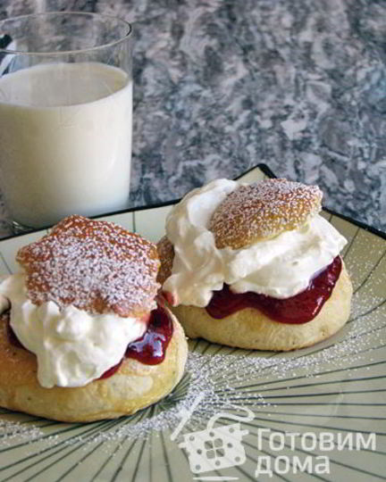 Рецепт масленичных пышек с кремом