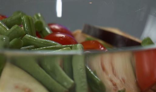 рагу из кабачков с кремом из цукини