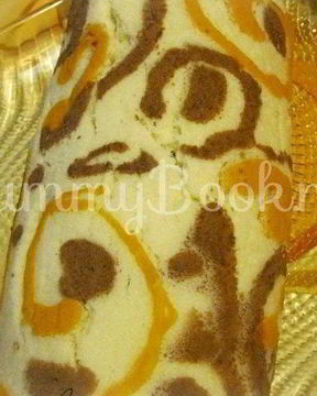 Рулет бисквитный с творожным кремом