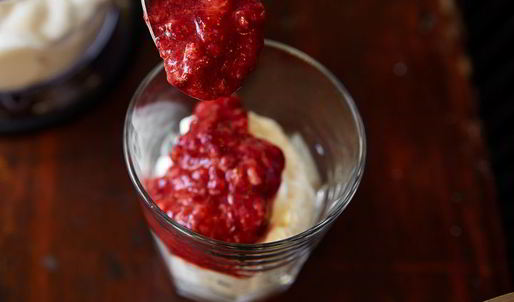 творожный крем с земляникой