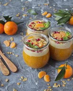 Тыквенный пудинг с пломбирным кремом