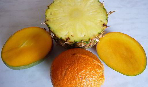 манговый сорбет с ананасами