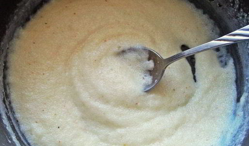 манный пудинг с фруктами