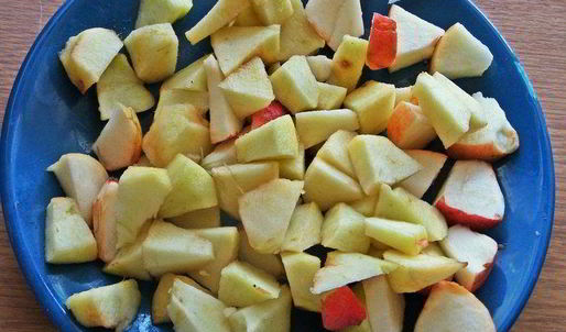 манный пудинг с фруктами