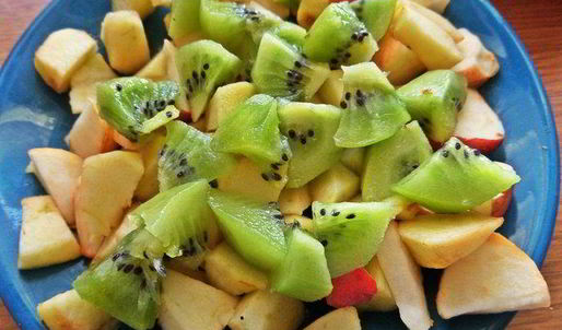 манный пудинг с фруктами