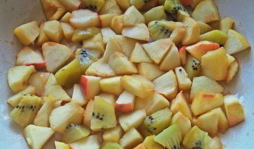 манный пудинг с фруктами