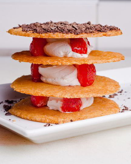 Рецепт мильфея с клубникой