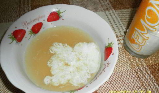 молочно-лимонное желе