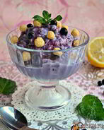 Черничное мороженое с лимонной цедрой