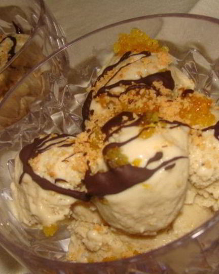 Рецепт мороженое дуэт банана с апельсином