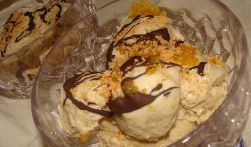 мороженое дуэт банана с апельсином