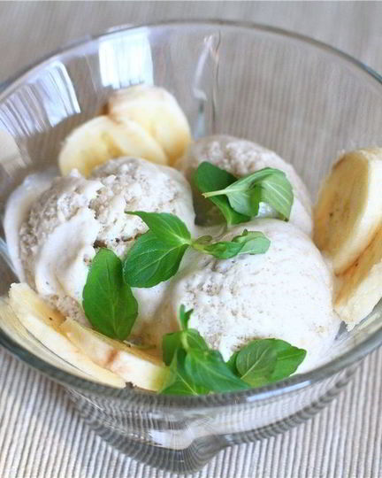 Рецепт сливочно-бананового мороженого с коньяком