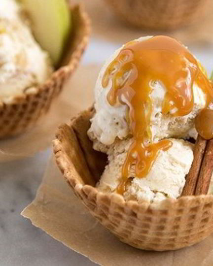 Рецепт яблочного мороженого с корицей