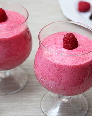 Клюквенный мусс с манкой