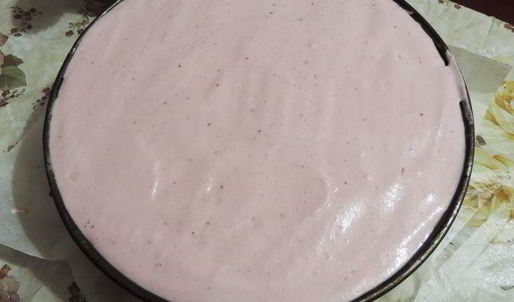 клюквенный торт-мусс с миндальным пралине праздничный