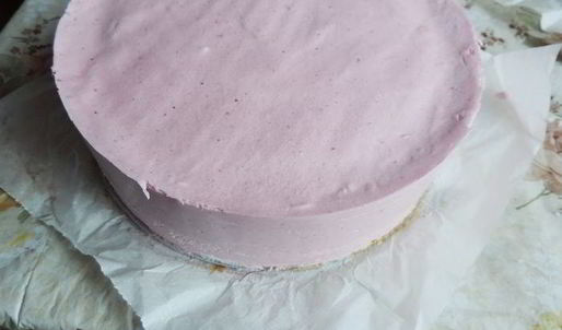 клюквенный торт-мусс с миндальным пралине праздничный