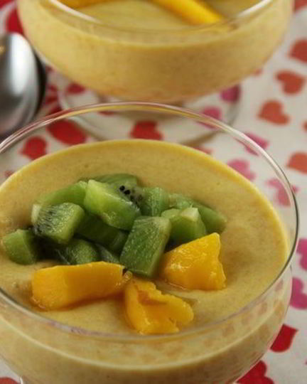 Рецепт легкого крема-мусса из манго с рикоттой