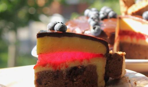 лимонно-шоколадный муссовый торт