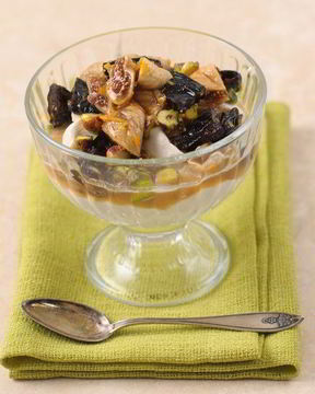 Мусс из каштанов с инжиром и фисташками