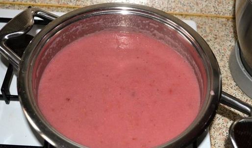 мусс с клубникой