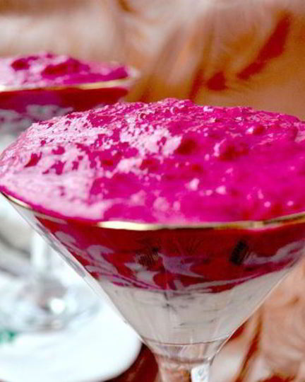Рецепт сельди под муссом из свеклы
