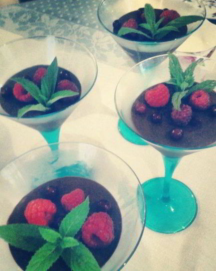 Рецепт шоколадна-ванильного мусс