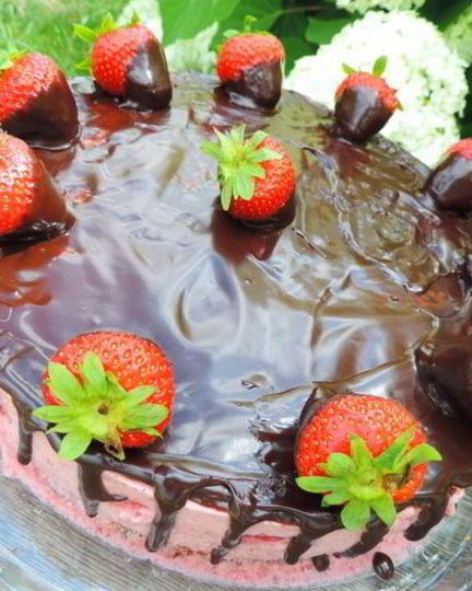 Рецепт торта-мусса клубника в шоколаде