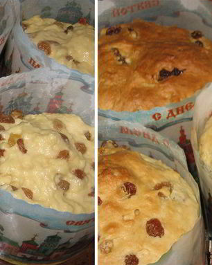 Бездрожжевой творожный кулич