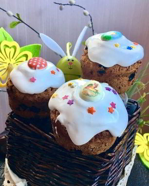 Бездрожжевые творожные куличи