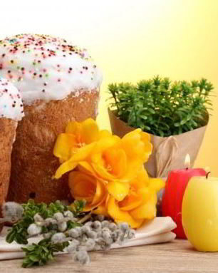 Кулич пасхальный с изюмом