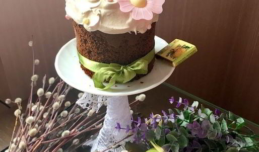 необычный шоколадный кулич