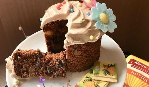 необычный шоколадный кулич