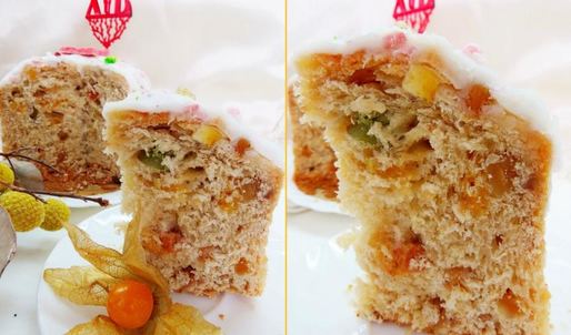 нежный заварной кулич