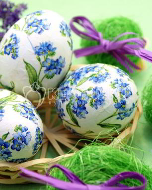 Пасхальные яйца Цветочный декупаж