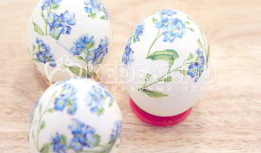 пасхальные яйца цветочный декупаж