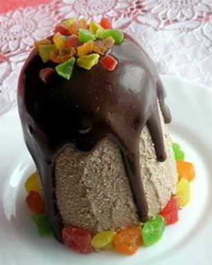 Шоколадная творожная пасха