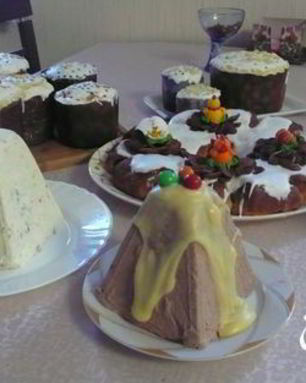 Творожная пасха с шоколадом