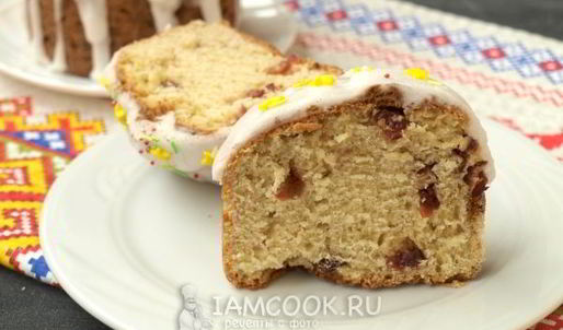 творожный кулич без дрожжей