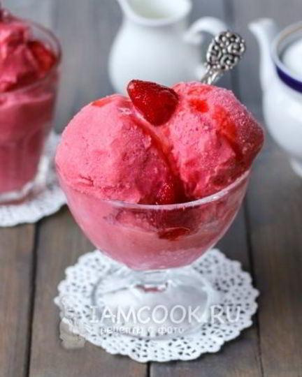 Рецепт клубничного щербета