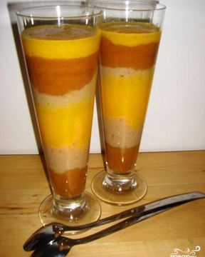 Слоеный фруктовый десерт