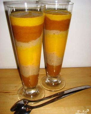 Слоеный фруктовый десерт